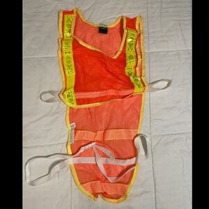 Bike A Lite Safety Vest Unisex One Size Adjustable Orange Hi Vis Work Wear EUC